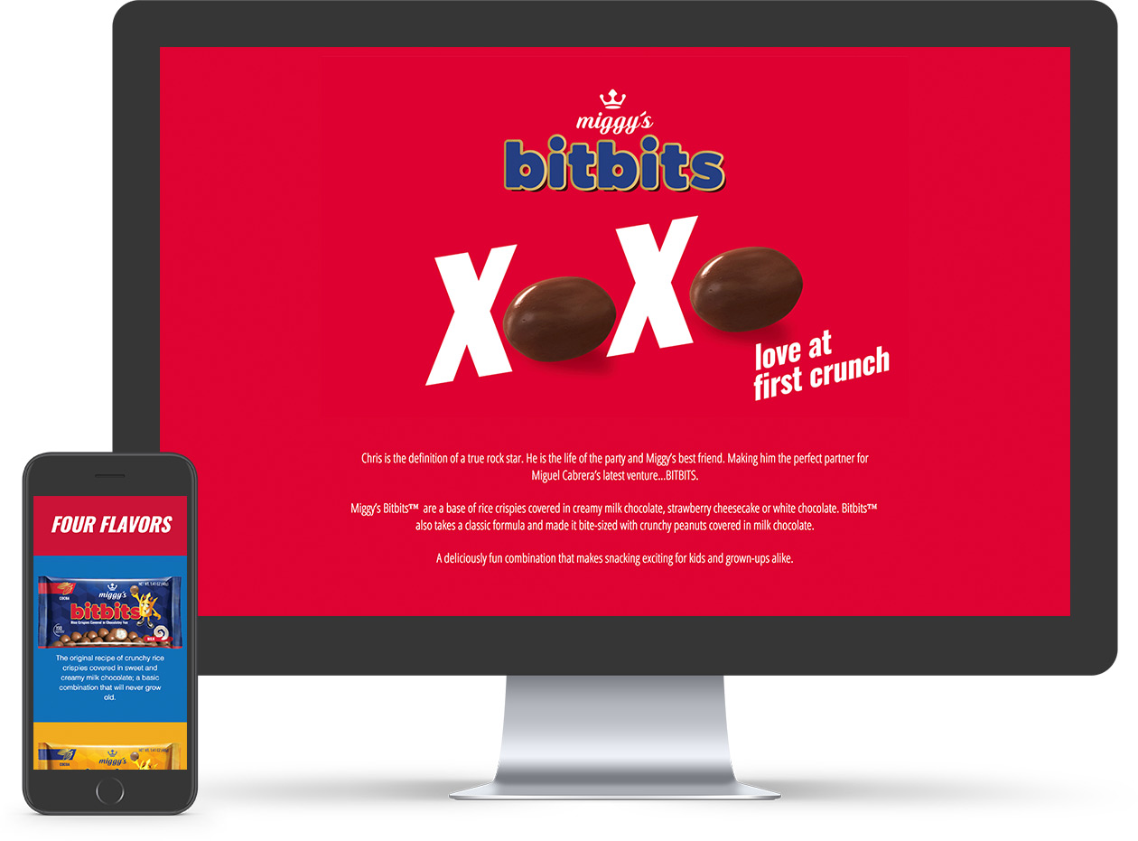 Bitbits website. Miggy Foods. Plvral Advertising and Marketing, Miami.
